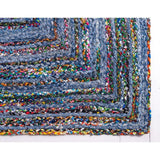 Beige Blue Jute Braided Runner Rugfor Living Room – 3 x 5 handmade by LoomifyHome