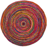 White Beige Jute Braided Round Rugfor Living Room – Natural handmade by LoomifyHome