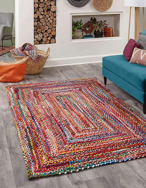 Beige Multicolor Jute Braided Runner Rugfor Living Room handmade by LoomifyHome