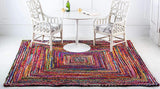 Beige Multicolor Jute Braided Runner Rugfor Living Room handmade by LoomifyHome