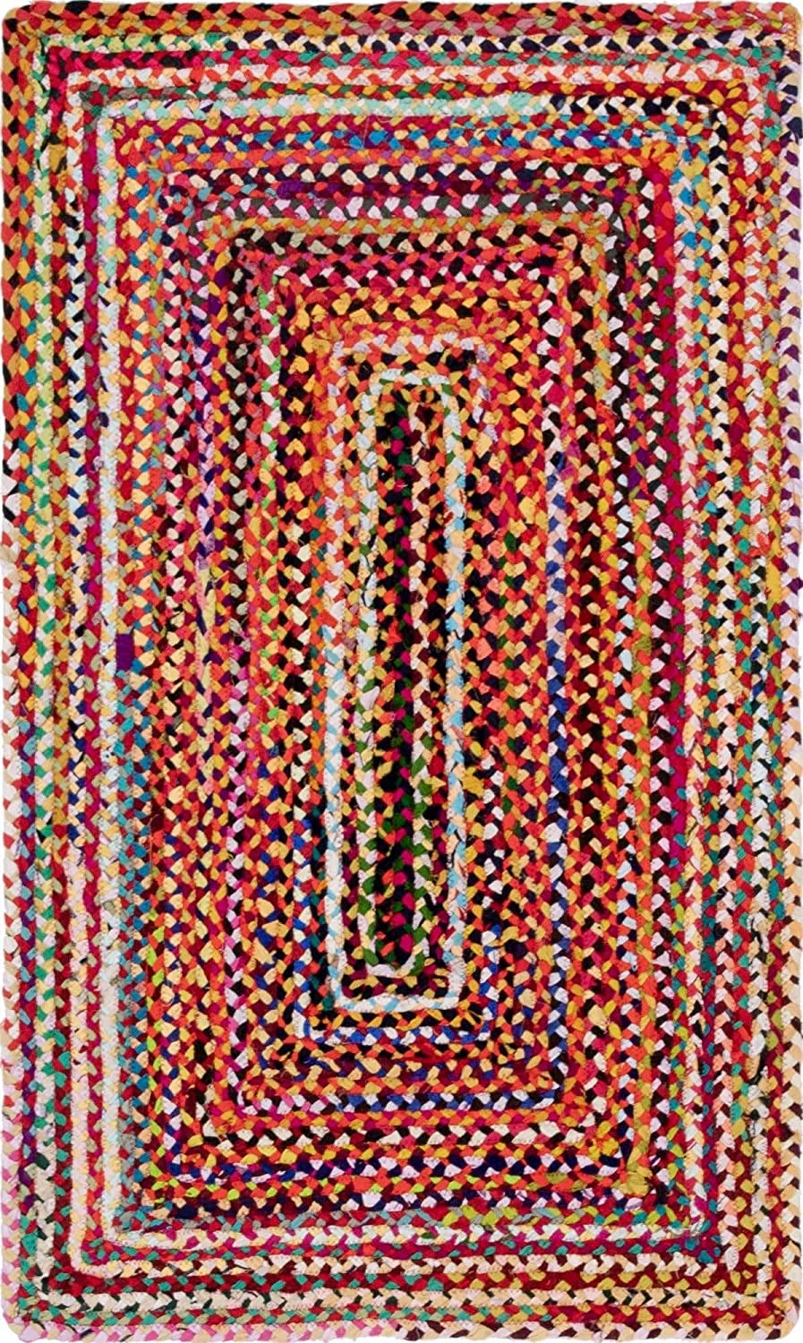 Beige Multicolor Jute Braided Runner Rugfor Living Room handmade by LoomifyHome