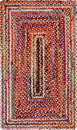 Beige Multicolor Jute Braided Runner Rugfor Living Room handmade by LoomifyHome