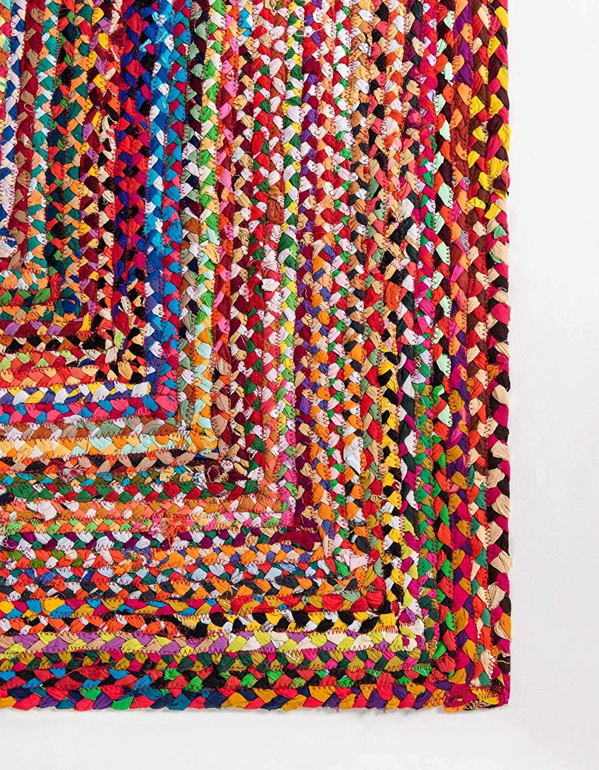 Beige Multicolor Jute Braided Runner Rugfor Living Room handmade by LoomifyHome