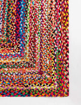 Beige Multicolor Jute Braided Runner Rugfor Living Room handmade by LoomifyHome