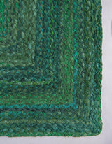 Beige Blue Jute Braided Area Rugfor Living Room – 5x7 handmade by LoomifyHome