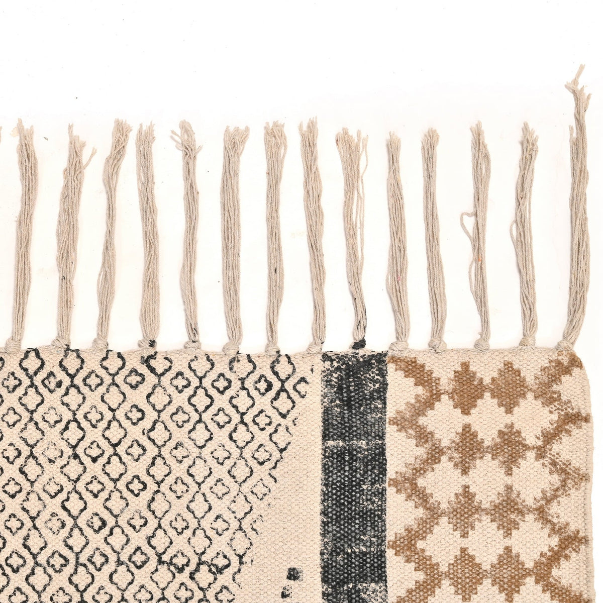 Cotton Braided Stair Runnerfor Living Room – Coastal handmade by LoomifyHome