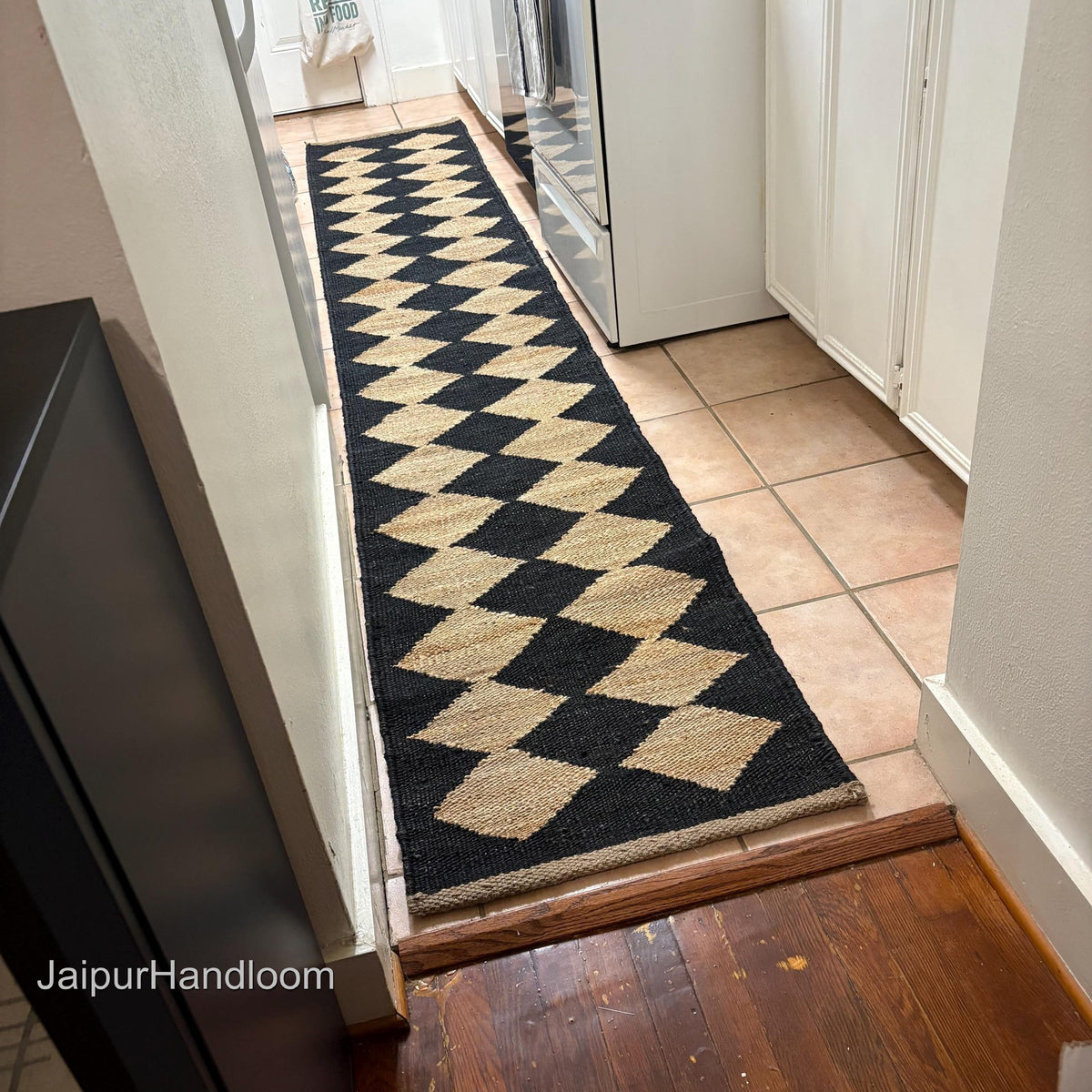 Beige Jute Braided Stair Runnerfor Living Room – 5 x 7 handmade by LoomifyHome