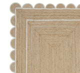 Beige Jute Braided Runner Rugfor Living Room – 4 x 6 handmade by LoomifyHome