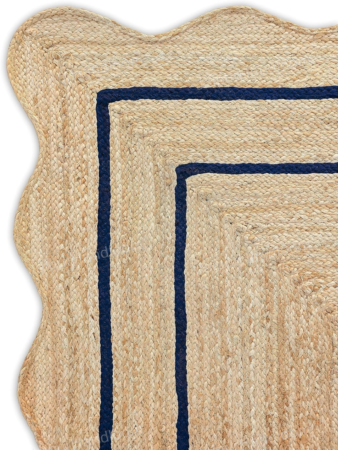 Beige Jute Braided Runner Rugfor Living Room – 72 x 108 handmade by LoomifyHome