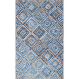 Beige Blue Jute Braided Runner Rugfor Living Room – Denim handmade by LoomifyHome