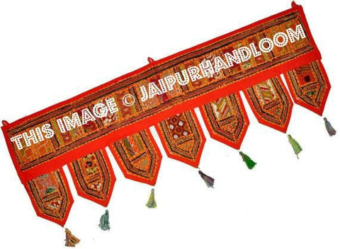 Embroidered Door Toran & Window Valance – Design E45BC