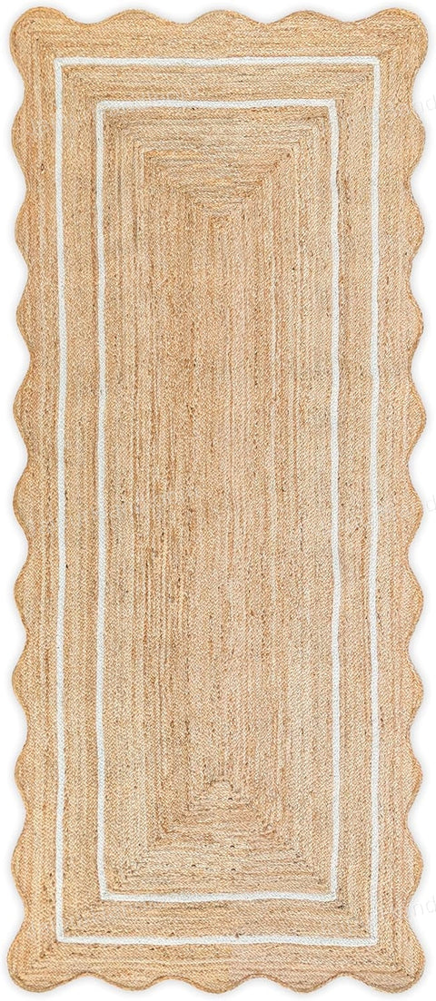 Beige Jute Braided Runner Rugfor Living Room – 3x40 handmade by LoomifyHome