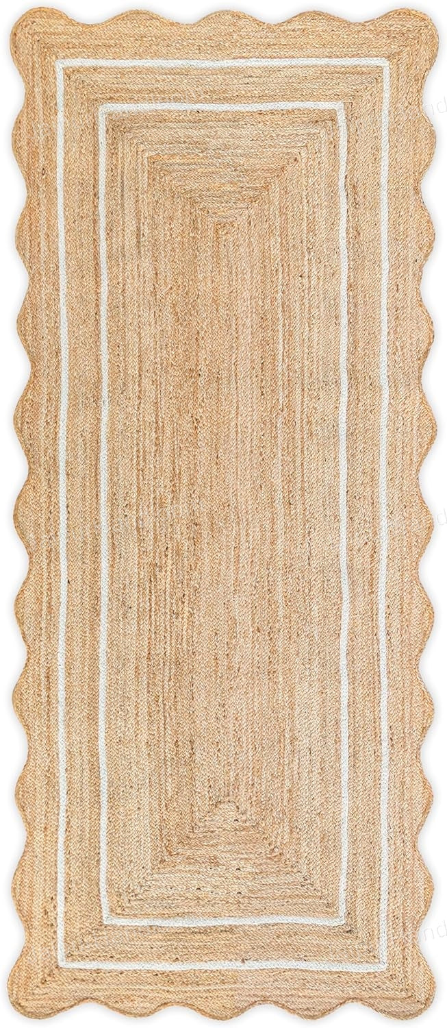 Beige Jute Braided Runner Rugfor Living Room – 3x40 handmade by LoomifyHome