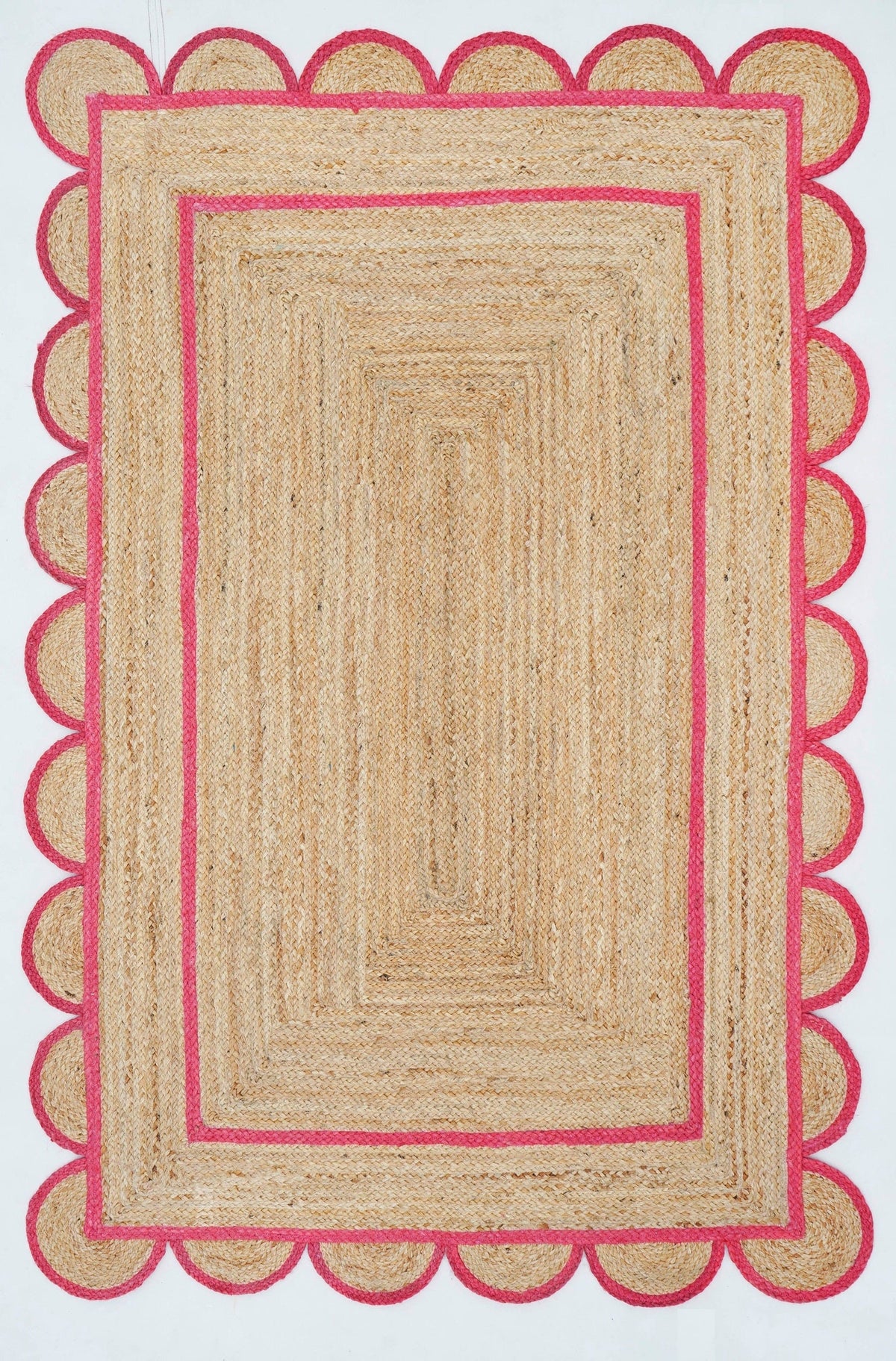 Beige Jute Braided Runner Rugfor Living Room – 60 x 84 handmade by LoomifyHome