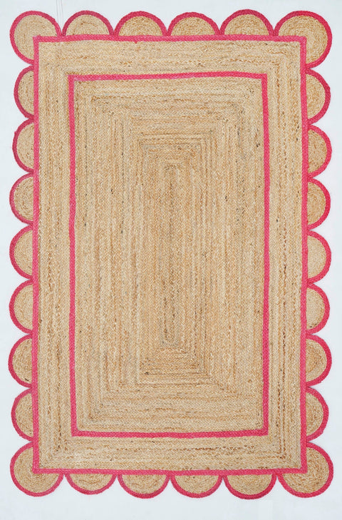 Beige Jute Braided Runner Rugfor Living Room – 60 x 84 handmade by LoomifyHome
