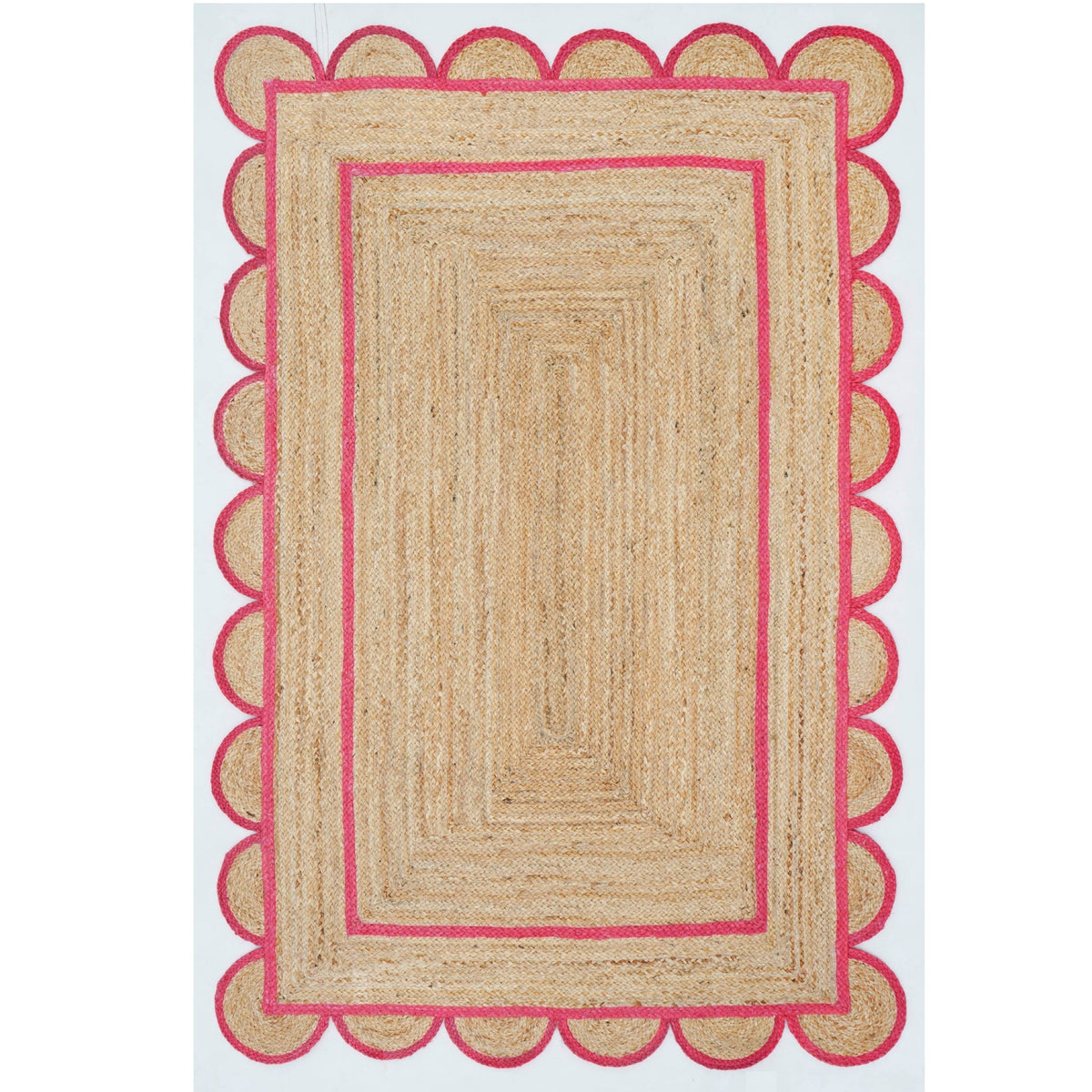 Beige Jute Braided Runner Rugfor Living Room – 60 x 84 handmade by LoomifyHome