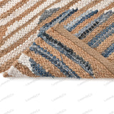 Denim jute Runner Rug - Hemp Jute Rug Handloom Rug