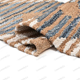 Denim jute Runner Rug - Hemp Jute Rug Handloom Rug