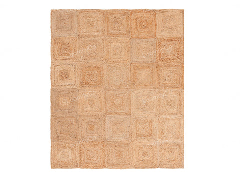 Diamond Square Jute Rug, Sisal Tiled Rug Natural Straw Braided Box Jute Area rug, Jute Carpet, Boho Decor Rug Cottage Style