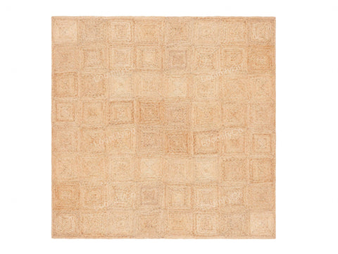 Square Jute Rug Diamond Pattern Seagrass Squares Rug Box Sisal Jute Area rug, Jute Carpet Seagrass Cottage Style Farmhouse