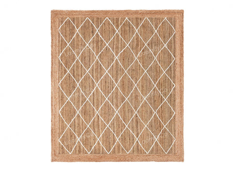 Natural Jute Rug Jute Braided Rug Bohemian Jute Rug Rectangular Jute Rug Boho Decor Rug, Jute Area Rug, Square Jute rug