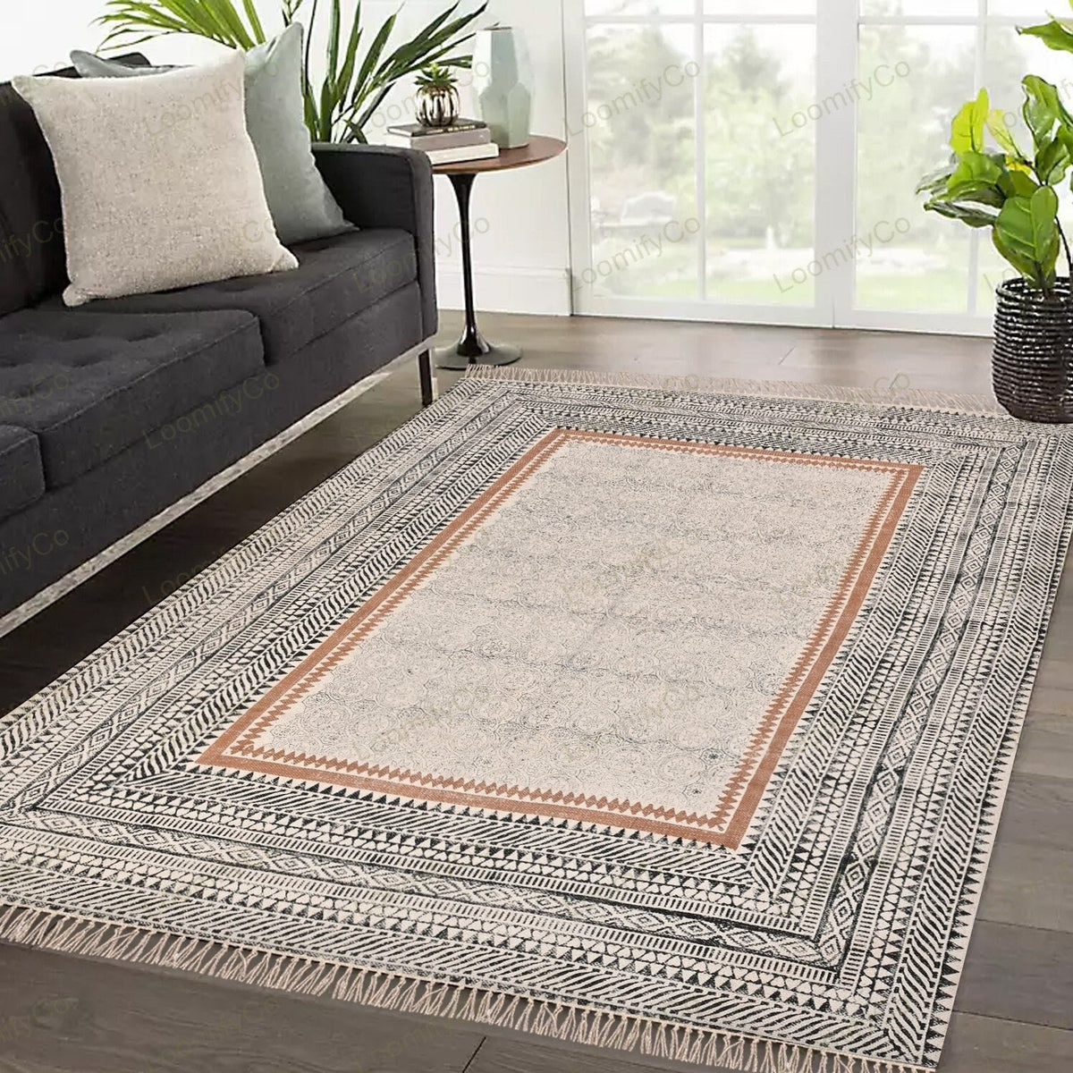 Washable Rugs, Extra Large Rug for Living Room/Bedroom/Dining Room, Washable Cotton Rug, Machine Washable Rug, Woven Kitchen