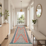 Multi Sizes Extra wide Long Hallway Runner Rug Washable Handwoven Geometric Kitchen, Bedside, Hallway, Entry, Custom Cotton