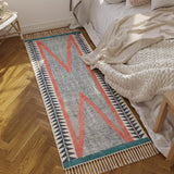 Multi Sizes Extra wide Long Hallway Runner Rug Washable Handwoven Geometric Kitchen, Bedside, Hallway, Entry, Custom Cotton