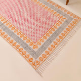 Extra Wide Cotton Runner Rug for Stairs | Geometric Indian Kilim | Mid-Century Hallway Runner | Minimalist Decor |