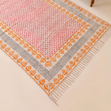 Extra Wide Cotton Runner Rug for Stairs | Geometric Indian Kilim | Mid-Century Hallway Runner | Minimalist Decor |