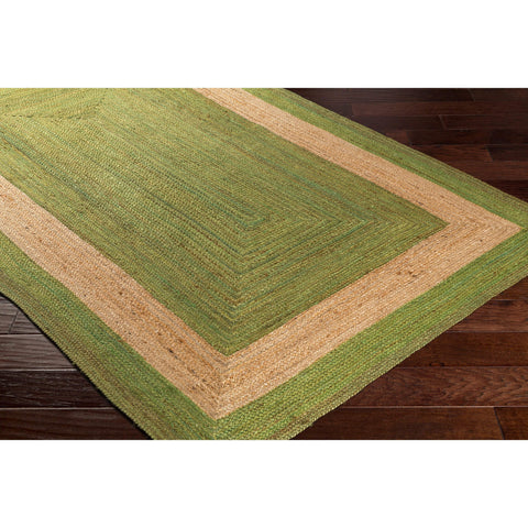 Beige Blue Jute Braided Runner Rugfor Living Room – 8x10 handmade by LoomifyHome