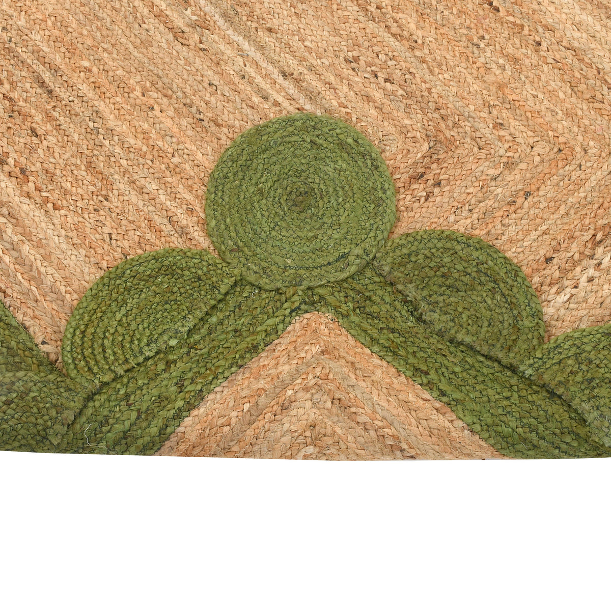 Beige Green Jute Braided Runner Rugfor Living Room handmade by LoomifyHome