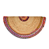 White Beige Jute Braided Half Moon Doormatfor Living Room – Market Style handmade by LoomifyHome