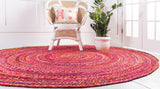 Beige Blue Jute Braided Round Rugfor Living Room – Artisan Style 25 handmade by LoomifyHome
