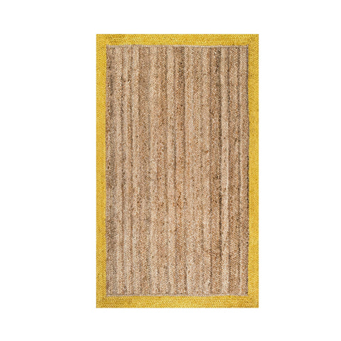 Beige Blue Jute Braided Doormatfor Living Room handmade by LoomifyHome
