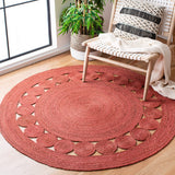 Beige Blue Jute Braided Area Rugfor Living Room – Mandala handmade by LoomifyHome