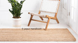 Beige Blue Jute Braided Runner Rugfor Living Room – Floor handmade by LoomifyHome