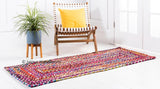Beige Blue Jute Braided Area Rugfor Living Room – 24 x 72 handmade by LoomifyHome
