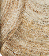 Beige Blue Jute Braided Round Rugfor Living Room – Living Room Ready handmade by LoomifyHome