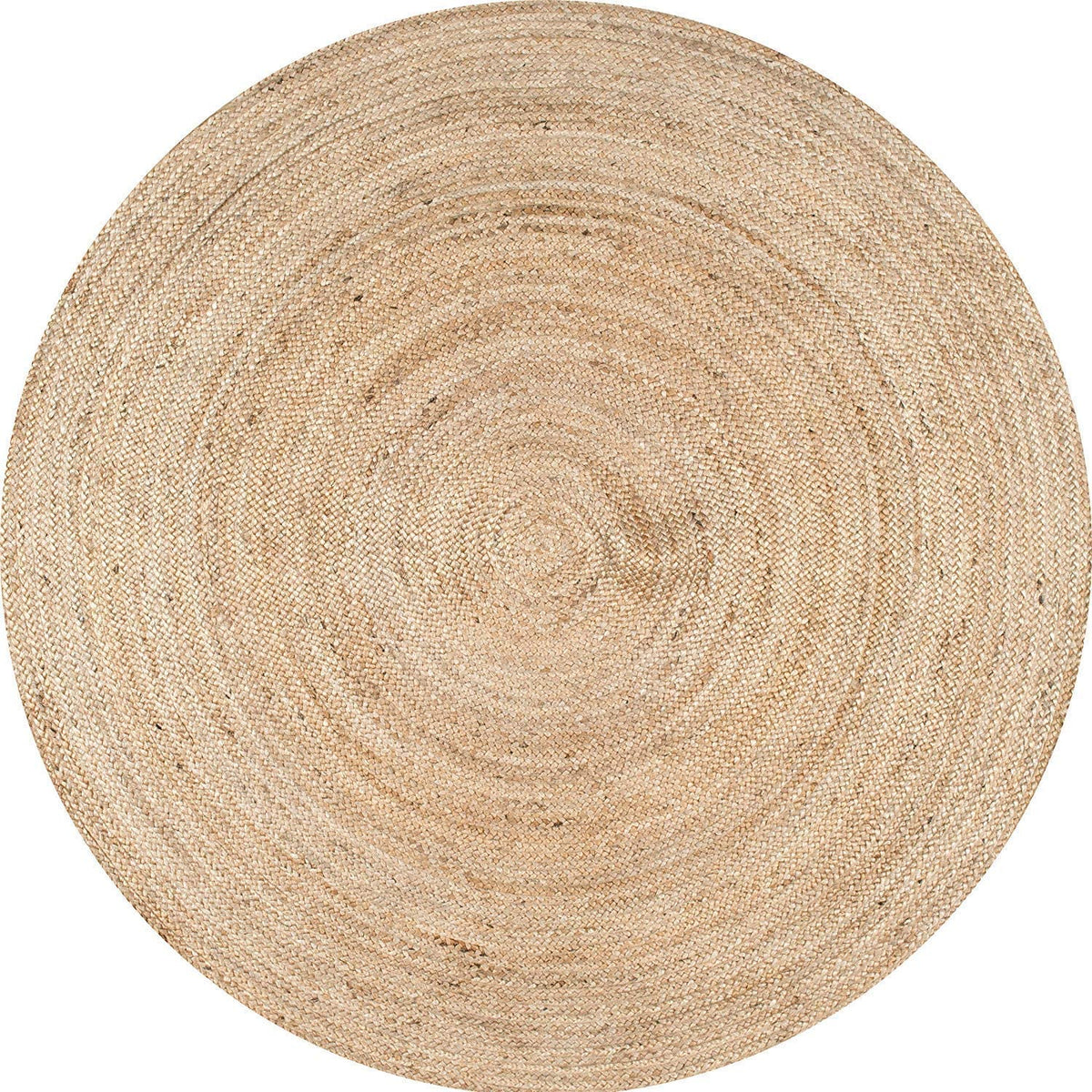 Beige Blue Jute Braided Round Rugfor Living Room – Living Room Ready handmade by LoomifyHome