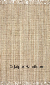 Beige Blue Jute Braided Runner Rugfor Living Room – Natural Texture handmade by LoomifyHome