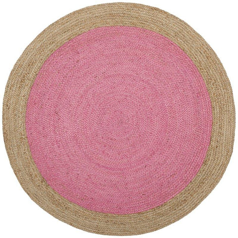 Beige Blue Jute Braided Round Rugfor Living Room – Artisan Style 11 handmade by LoomifyHome
