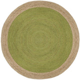 Beige Blue Jute Braided Round Rugfor Living Room – Office handmade by LoomifyHome