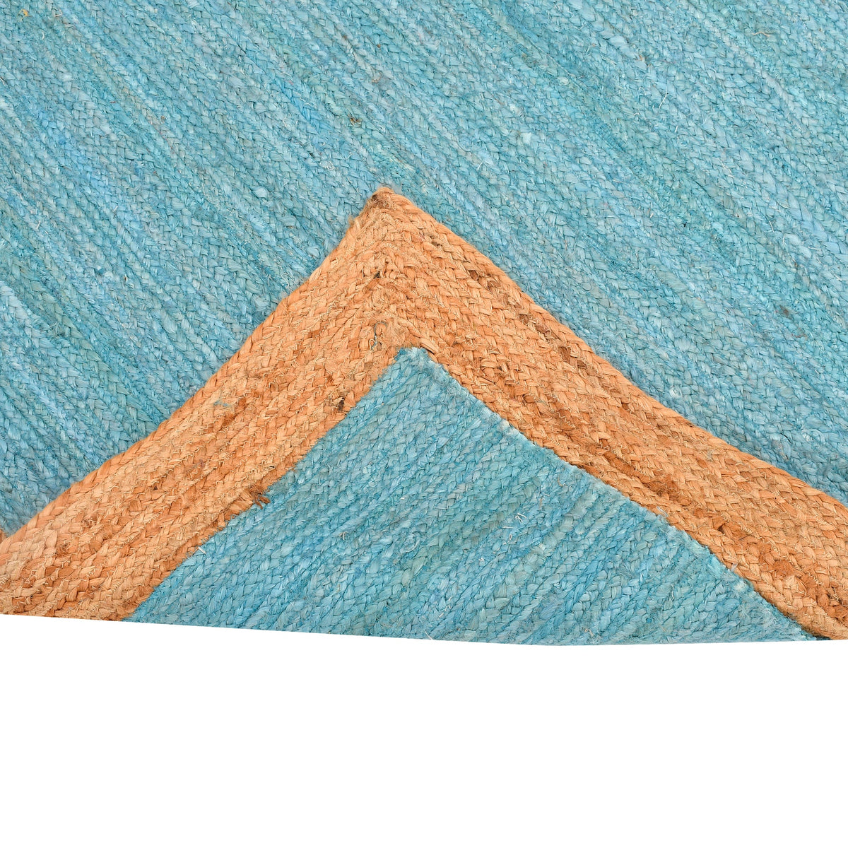 White Beige Jute Braided Runner Rugfor Living Room – 72 x 96 handmade by LoomifyHome