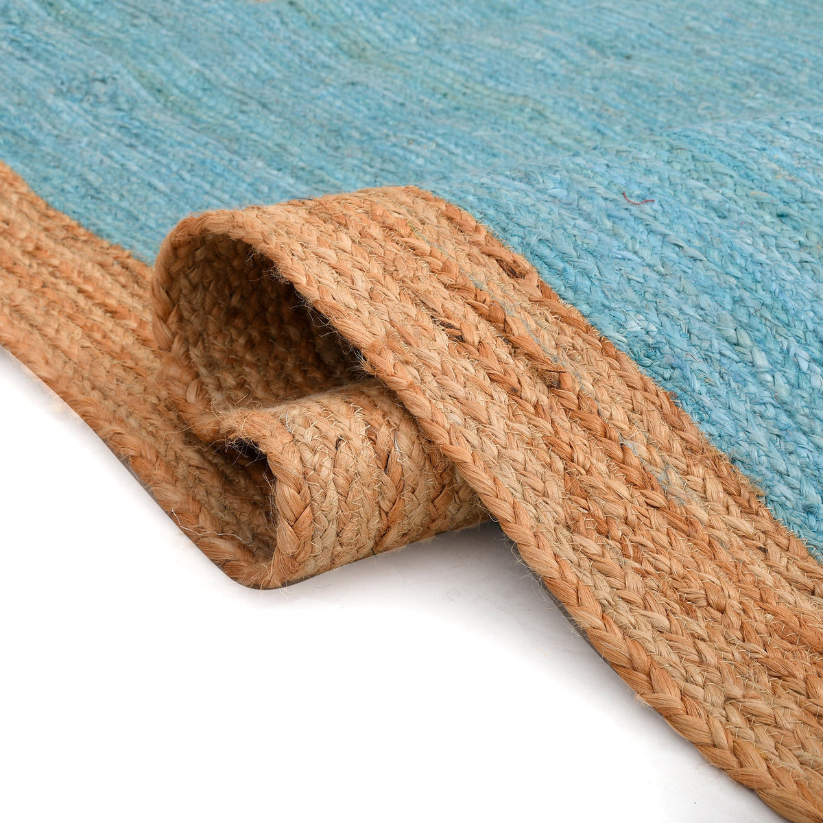 White Beige Jute Braided Runner Rugfor Living Room – 72 x 96 handmade by LoomifyHome