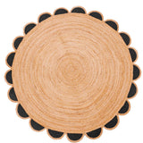 White Beige Jute Braided Round Rugfor Living Room – Patio handmade by LoomifyHome
