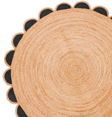 White Beige Jute Braided Round Rugfor Living Room – Patio handmade by LoomifyHome