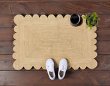 Beige Jute Braided Doormatfor Living Room – 9x12 handmade by LoomifyHome