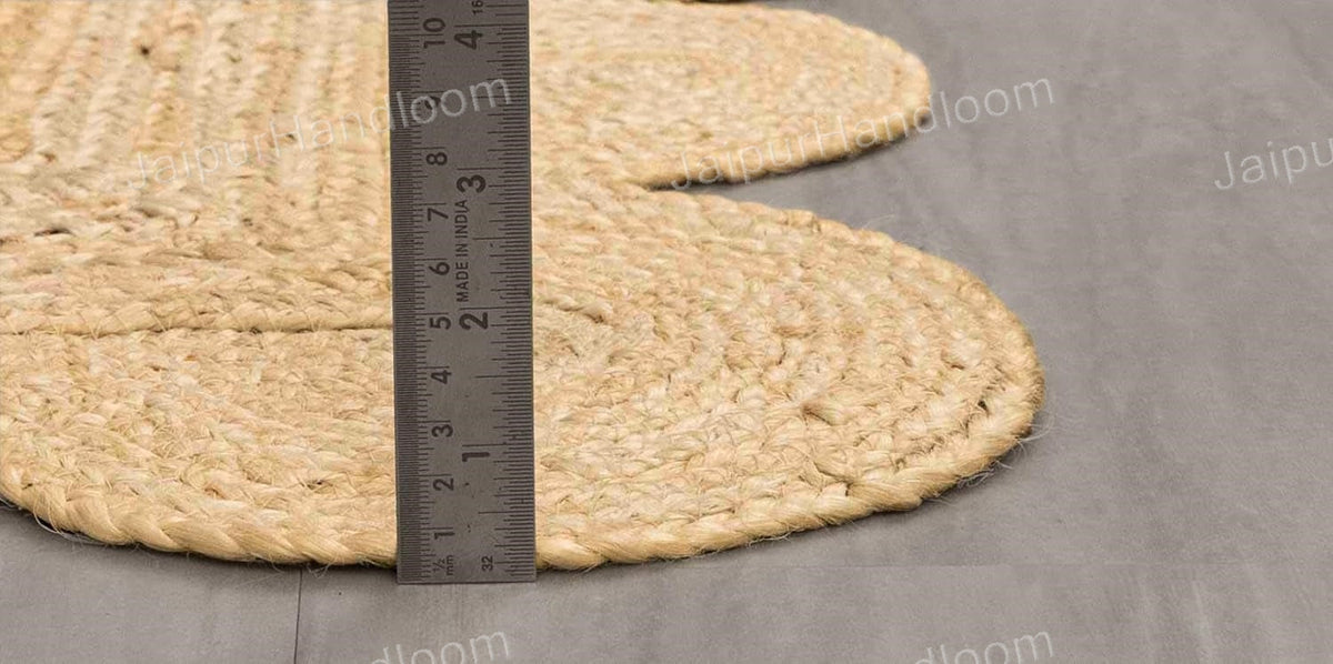 Beige Jute Braided Doormatfor Living Room – 9x12 handmade by LoomifyHome