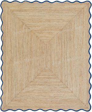 Beige Jute Braided Runner Rugfor Living Room – 108 x 144 handmade by LoomifyHome